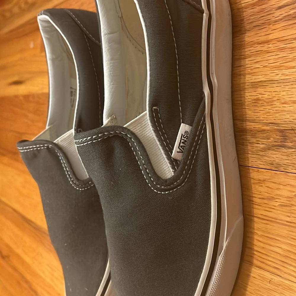 Excellent Condition Gray Slip On Vans - image 2